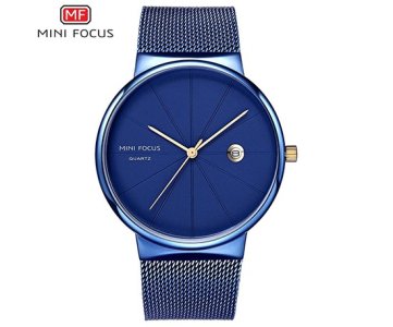 MINI FOCUS Sleek Ultra-Thin Wristwatch—Japanese Precision, Waterproof, Stainless Steel Mesh Strap, Built-In Calendar. Style Meets Functionality!