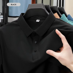 OEM Custom logo T-shirt High Quality Plain Short Sleeve Golf Shirt Quick Drying Breathable Seamless Polo Shirt for Men