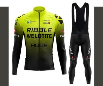 HUUB AUTUMN ROAD CYCLING SUIT — Men’s long-sleeved cycling kit with aerodynamic shirt and suspender pants for crisp rides; stay warm, sleek, and ride-ready this season.