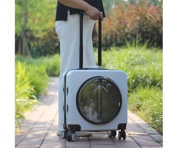 PET STROLLER – Foldable 4-Wheel Travel Carrier for Dogs & Cats | Breathable Mesh, Storage Basket & Safety Lock | Ideal for Walks, Vet Visits & Outdoor Use