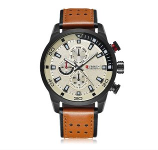 CURREN 8314 WATERPROOF LEATHER RETRO WATCH – Stylish men's timepiece with durable leather strap, waterproof design, and vintage analog display for daily wear.