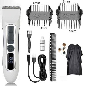 PROFESSIONAL CORDLESS HAIR ELECTRIC HAIR TRIMMER CERAMIC CUTTER FOR MEN SALON with precision blades, quiet motor, and ergonomic grip for smooth grooming