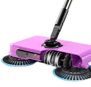 NEW DESIGN SWEEPER WITH LED LIGHT & PATENT PROTECTION – Manual or rechargeable sweeping cleaner with built-in lighting, compact body & ergonomic handle.