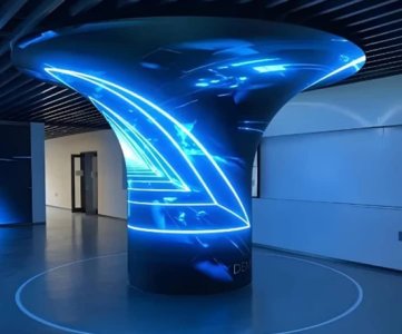 P2.5 Flexible LED Display Module This ultra-soft, bendable LED panel is engineered for creative curved installations and dynamic visual environments. With a 2.5mm pixel pitch, it delivers high-definition clarity while adapting to complex shapes like waves, arches, spheres, and tunnels