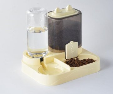 2in 1 cat food dispenser water and food integrated fully automatic feeder for convenient pet meals with compact design and hassle-free refilling.