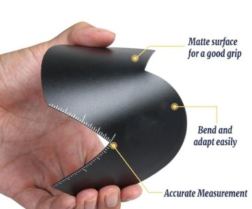 Flexible Matte Measuring Tool – Black Handheld Ruler with Easy Grip, Bendable Body for Contoured Measurement, Durable, Portable & Accurate