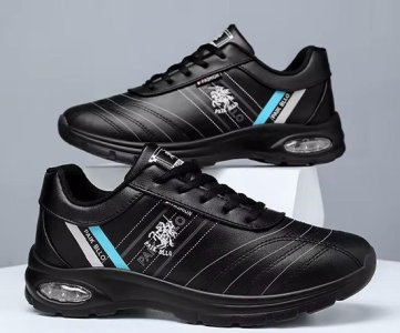 JIANKANG SNEAKER 1971 Men's Running Shoes – Lightweight, Breathable, Cushioned, Lace-Up, Athletic Style, White with Black & Red Trim, Sizes 39–44