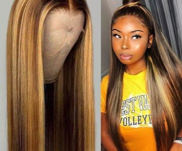 Dual-Tone Long Hair Synthetic Wig Set – Wavy & Straight Styles, Natural Hairline, Heat-Resistant Fiber, Auburn & Blonde Blend, Display Head Combo