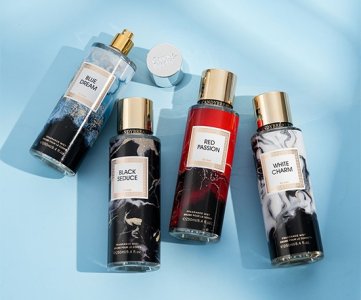 Candybreath Blue Dream fragrance mist for men, bold scent with gold-accented bottle, long-lasting freshness, 250ml body spray for daily wear