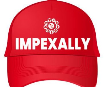 Impexally Promotional Red Cap – Branded Adjustable Hat with Curved Brim, Breathable Cotton Fabric, Icon Embroidery, Ideal for Events & Marketing