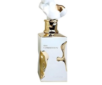 Lattafa “Her Confession” Eau de Parfum – Sculpted Bust Bottle, White & Gold Luxury Fragrance for Women – Elegant, Long-Lasting Scent