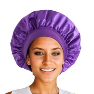 Bonnet satin sleep cap for hair protection – adjustable unisex design, breathable, lightweight, prevents breakage, fits all hair types and styles