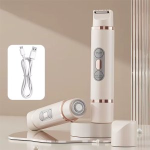 Electric hair trimmer and shaver for women rechargeable dual-function portable grooming tool with adjustable settings USB charging and accessories