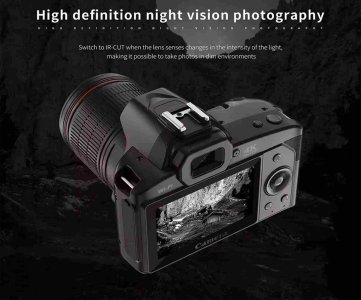 Camera – Premium Texture Digital Camera with 4K Video Lens, 120mm Diameter, Textured Grip, Advanced Controls for Pro Photography & Videography