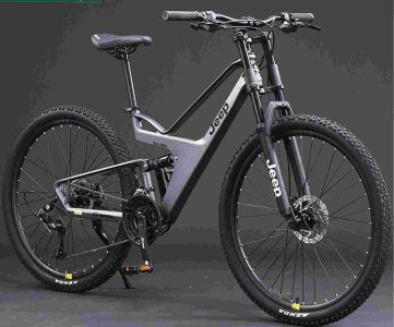 Jeep 1941 Edition Mountain Bike – 21-Speed Alloy Frame Bicycle with Front Suspension, Disc Brakes, Off-Road Tires, Ergonomic Saddle for Trail & Urban Ride