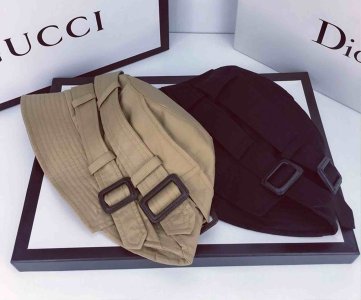 Women’s Fashion Bucket Hat with Decorative Buckle Straps Vintage Wool Felt Wide Brim Retro Cloche Cap for Autumn Winter Casual and Elegant Outfits