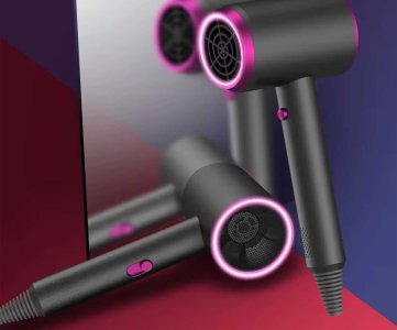 Portable Negative Ion Hair Dryer 2000W Lightweight Professional Blow Dryer with Fast Drying, Low Noise, 2 Speed Heat Settings, Travel & Salon Use