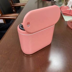 Smart Touch-Control Trash Can – Automated Lid, One-Key Open Function, Cylindrical Design, Hygienic Waste Disposal for Home, Office & Modern Interiors