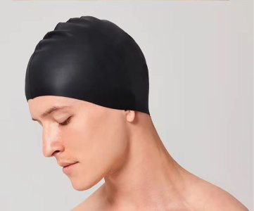 Silicone Swim Cap for Adults – Dome Shape, Hydrodynamic Fit, Hair Protection, Stretchable Design, Lightweight, Ideal for Training, Fitness & Competition