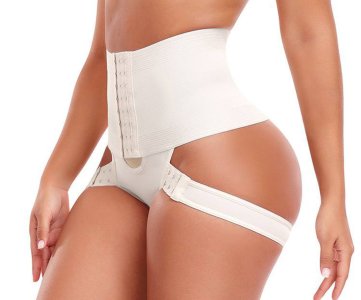 Women’s Waist Trainer Body Shaper with Adjustable Thigh Straps Tummy Control Corset High Waist Slimming Belt Postpartum Recovery Girdle Shapewear