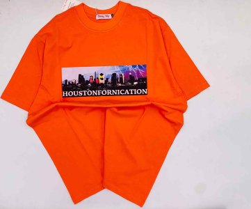 Houstonfornication Graphic T-Shirt Casual Oversized Short Sleeve Tee with Streetwear Print Design for Men and Women Summer Fashion Unisex Top