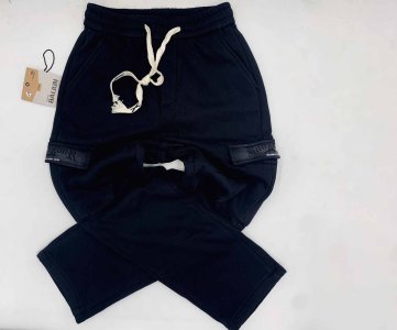 VOGUE + 1987 Black Casual Jogger Pants for Men & Women – Stylish Streetwear with Printed Pockets, Elastic Waistband & Tapered Fit Design