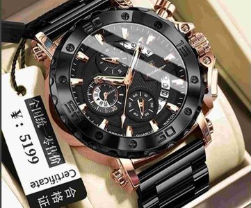 Luxury Chronograph Wristwatch – Stainless Steel Band, Multi-Dial Quartz Movement, Rotating Bezel & Luminescent Hands for Men’s Business, Sport & Fashion Wear