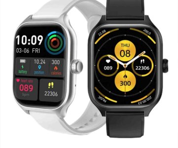 Smart Fitness Tracker Watch – Rectangular Display, Heart Rate Monitor, Step Counter, Calorie Tracker, Sleep Analysis & Long Battery Life