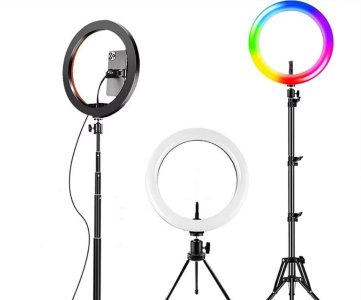 LED Ring Light with Tripod Stand & USB Controller – Adjustable Color Temperature for Video Calls, Makeup, Photography & Content Creation Setup