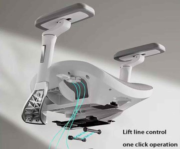 Ergonomic Office Chair – High-Back Mesh Chair with Adjustable Headrest, Armrests, Lumbar Support, Metal Base & Wheels for Work or Study Comfort