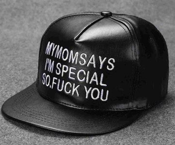 Statement Baseball Cap – Embroidered Front Text, Adjustable Strap & Bold Streetwear Attitude for Rebellious Fashion Expression