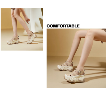 Chunky Platform Sandals – Wavy Sole with Multi-Strap Upper, Buckle Closure & Sporty Streetwear Styling for Fashion Shoots, Boutique Drops or Everyday Edge