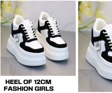 Platform Sneakers – Thick Sole with Minimalist Upper, Branded Tag & Padded Comfort for Streetwear, Boutique Styling or Elevated Everyday Fashion