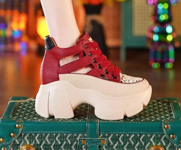 Chunky Platform Sneakers – Sculpted Sole with Multi-Strap Upper, Metallic Eyelets & Futuristic Styling for Streetwear, Editorial Fashion or Boutique Drops