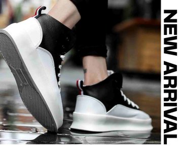 RedVolt High-Tops – Bold Red & White Sneakers with Chunky Sole, Pull Tab & Streetwear Edge for Boutique Drops, Fashion Shoots or Urban Capsules