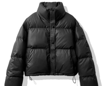 Female Cropped Puffer Jacket – Quilted High-Collar Design with Zip Closure for Boutique Styling, Cold-Weather Capsules or Retail Display