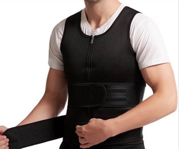 Men’s Compression Vest – Zipper Front & Waist Strap for Body Shaping, Posture Support & Boutique Fitness Capsules or Retail Display